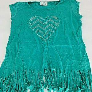 L&B Life Girl’s Embellished Grayed Blue Short Sleeve Top Kid’s Youth